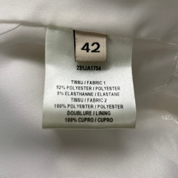 ALEXANDER VAUTHIER Size 10 White Off White Blazer - Picture 6 of 7